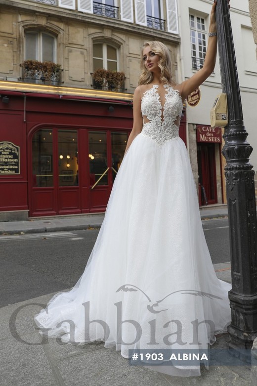 Свадебное платье Альбина     <li>
        <span>Силуэт:</span>
        <b>
                                                                                                    Пышное, Пышное                </b>
    </li>
,     <li>
        <span>Особенности:</span>
        <b>
                                                                                                                                                            С открытой спиной, Кружевные, С открытой спиной, Кружевные                </b>
    </li>
