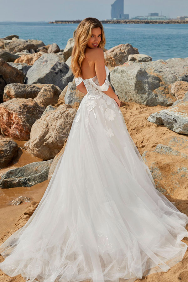 пляжное свадебное платье
