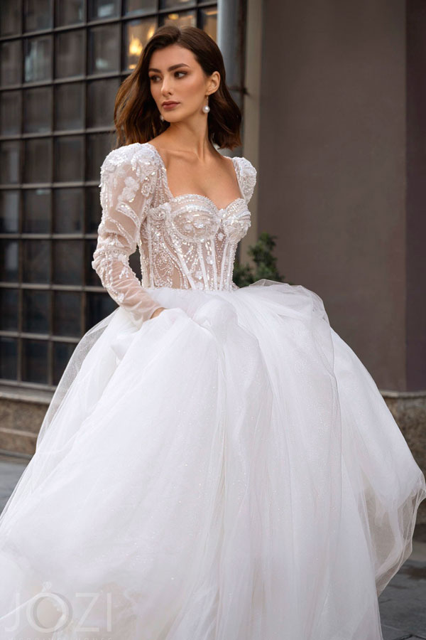 свадебное платье с рукавами